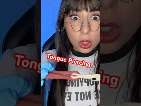 ASMR Girl Gives You Gender Reveal Tongue Piercing #asmr #shorts #comedy