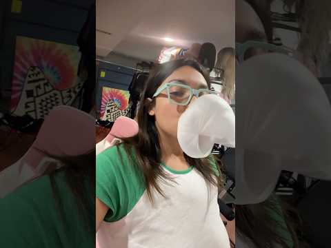 BUBBLE GUM ASMR | blowing popping bubble sticky sounds