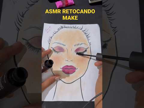Asmr retocando a make do desenho #asmrshorts #asmrmakeup