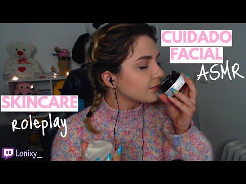 CUIDADO FACIAL ASMR 🌸 SKINCARE (MINI) ROLEPLAY ASMR | Lonixy ASMR