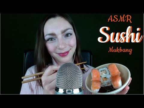 ASMR MUKBANG eating Sushi [german/deutsch]