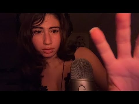ASMR ~ Slightly threatening face touching oh and you cant tingle ( some gum chewing ) CUSTOM 🌷