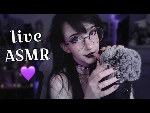 live asmr ☾ goth girl noises (relaxing) 🖤 !socials