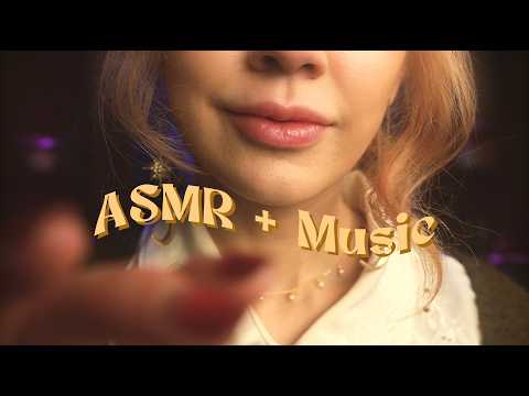 (MUSIC VER) 😴 Sleep Language ASMR (Unintelligible Whispers, Echo, Personal Attention, Layered Sound)