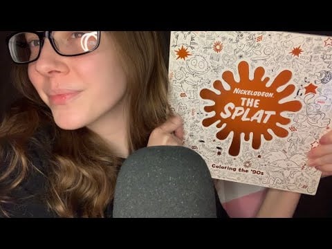 ASMR Tapping On A Nickelodeon Coloring Book | No Talking