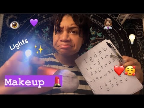 ASMR - Makeup & Eye Check (Leah)