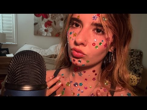 [ASMR] Gem Tapping/Scratching 💎 (mouth sounds)
