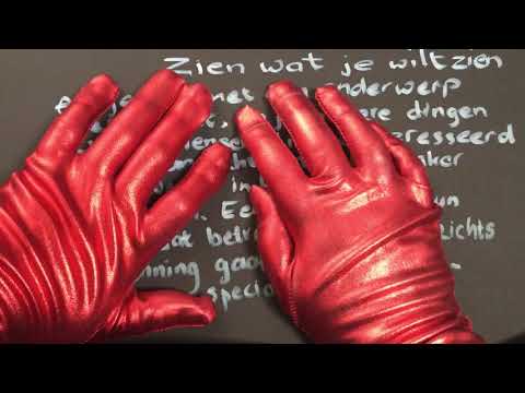 OPERA GLOVES ❤️ RED SATIN❤️ WHISPER IN DUTCH 👄  [[ASMR]]