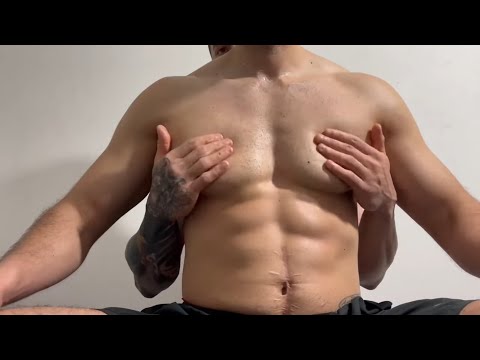 Up-Close Chest Massage - Asmr no talking - Stress relief