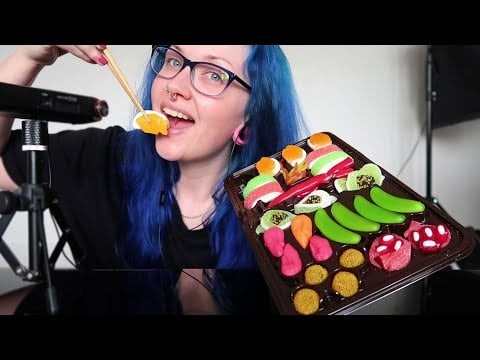 ASMR CANDY SUSHI (Gummy Eating Sounds) 🍣