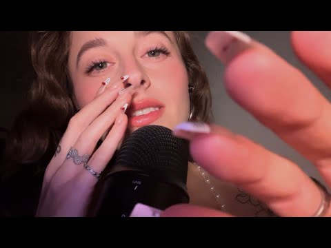 ASMR 2 HOURS of up close inaudible/semi audible whispers (mouth sounds and hand movements)