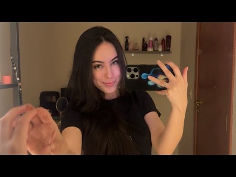 ASMR- TAPPING NA LENTE/ESPELHO, SONS DE BOCA e MOVIMENTOS COM AS MAOS