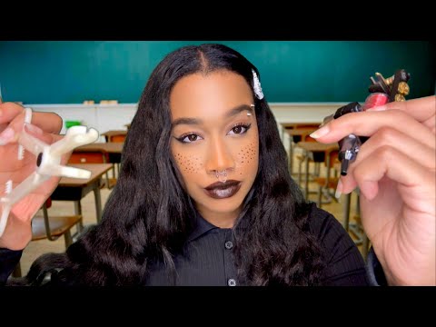 ASMR Goth Girl In The Back of The Class Gives You a Tattoo 💉🩸 Tattoo Role-play | Personal Attention