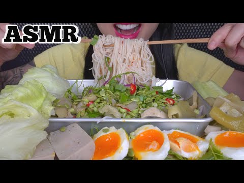 ASMR SPICY NOODLE SALAD THAI STYLE (EATING SOUNDS) NO TALKING | SAS-ASMR