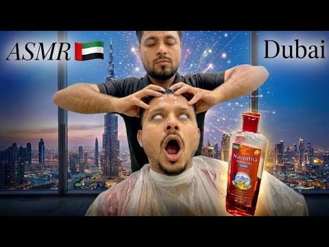 ASMR 😱 $4 08 Cosmic Indian Head Massage in Bur Dubai 🇦🇪🇮🇳 | I Started Seeing Stars! 💫😵‍💫