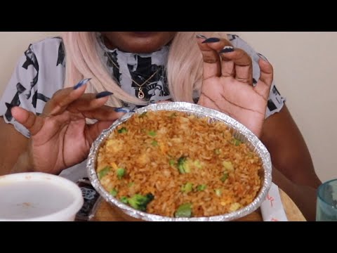 ASMR Fried Rice And Peppers Eating Sounds