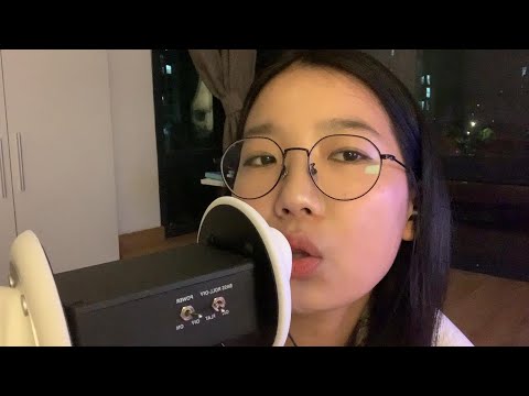 ASMR slightly mouth sound breathing and kissing