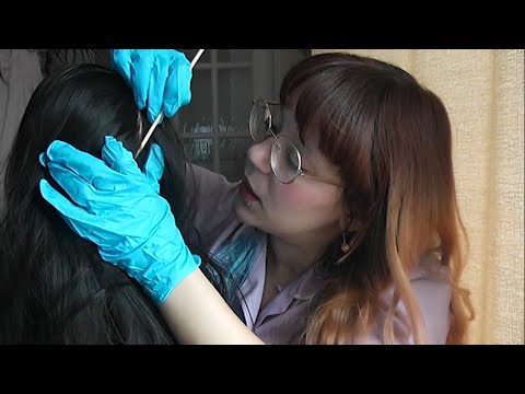 ASMR HEAD LICE ROLEPLAY TREATMENT | Hair Examination | Nits | Scalp Comb