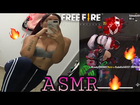 😈🔥ASMR ~ JUGANDO FREE FIRE “DIABLITA SEXY”😈🔥 + SONIDOS DE CHICLE Y BABIT4💦