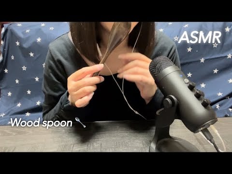 【ASMR】癖になっちゃう、木スプーンの密かな響き☺️ The secret sound of a wooden spoon that becomes a habit🥄✨️