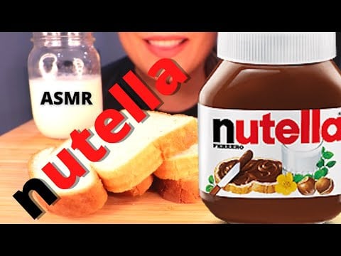 ASMR NUTELLA, BREAD, MILK MUKBANG 먹방 (NO TALKING) EATING SOUNDS | MandyFoods ASMR