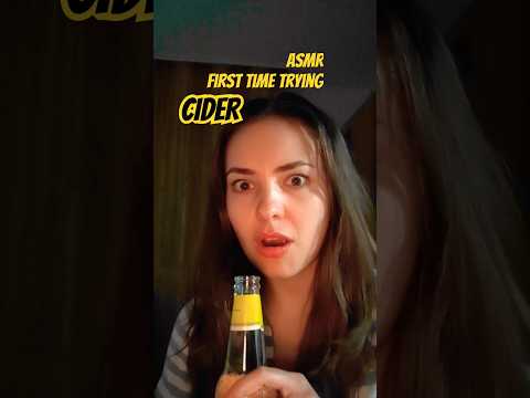 🍾ASMR trying out cider for the first time 🤯 #asmr #tappings #asmrtapping #asmrsounds #cider