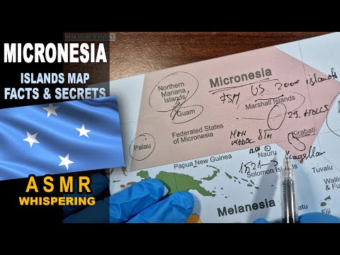 ASMR Map of MICRONESIA Islands Tracing with Facts and Highlights ASMR maps and facts