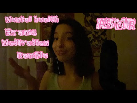 ASMR CHILL RANDOM RAMBLE + DOING SCHOOL WORK 🤍