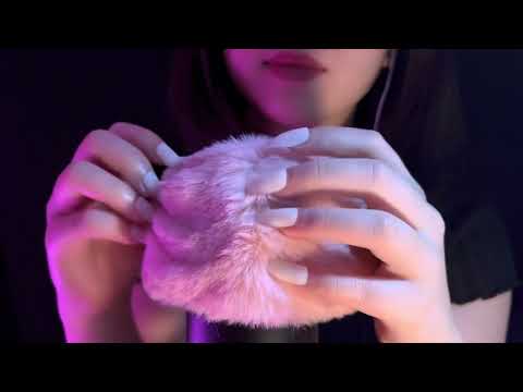 ASMR Fluffy Mic Scratching , Brain Massage , Long nails asmr , Relaxing , No Talking