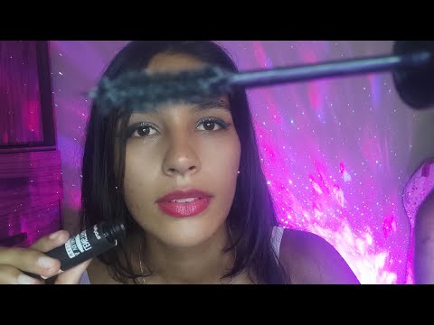 ASMR CASEIRINHO MAQUIANDO VOCÊ ( sons de maquiagem)