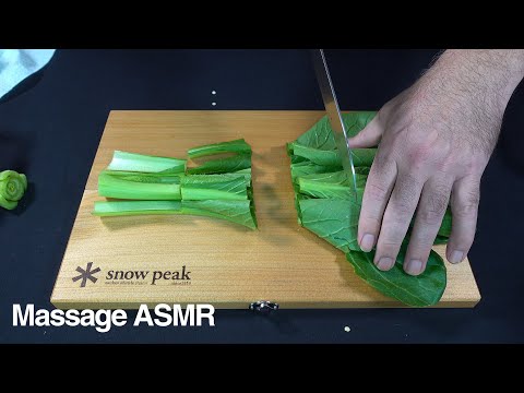 ASMR Sounds - Cutting Vegetables on a Snow Peak Board