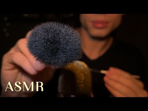 ASMR | Face Massage & Close Inaudible Whispering 😌  (Face Touching, Brushing, Personal Attention)