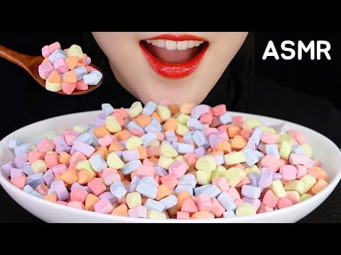 FROZEN MARSHMALLOW ASMR FROZEN DRIED MARSHMALLOWS MUKBANG NO TALKING