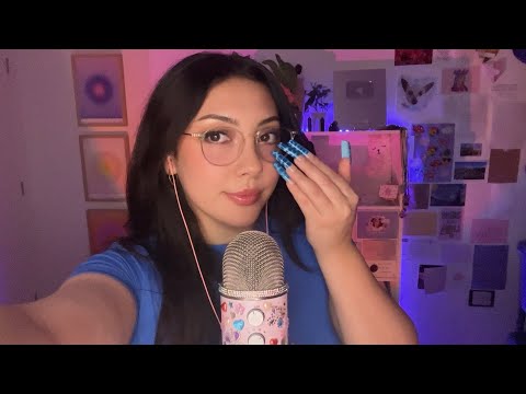 ASMR glasses and nail on nail tapping 💛👓💅