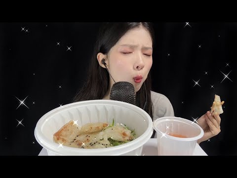 ASMR 머리 덜 말린 채로 꿔바로우 먹방✨(노토킹)