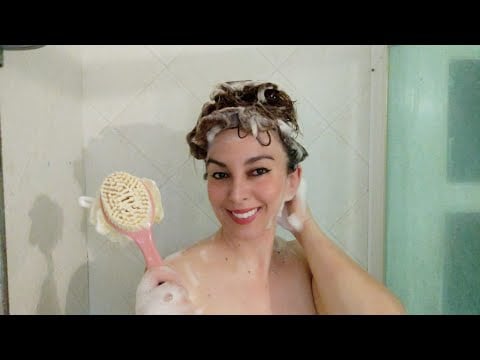 ASMR WASHING MY HAIR | SHAMPOO FOAM | SHOWER ROUTINE | WATER SOUNDS  | BRUSHING HAIR