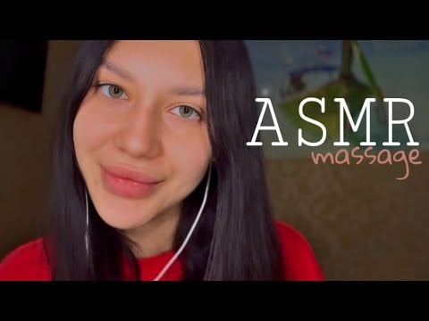 ASMR Массаж шеи, плеч и спины|Шёпот, звуки рук 