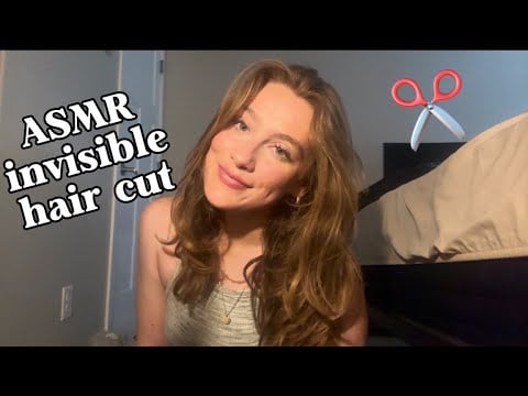 asmr INVISIBLE hair cut || salon with no props ✂️🪮