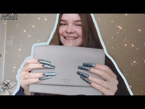 What's In My Bag ASMR - Fast Aggressive Tapping and Scratching, Whispering, Nail Clacking