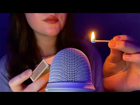 ASMR Lighting Matches (crackling & sizzling)