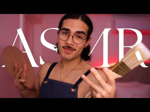 ASMR Your artist boyfriend sketches + paints you