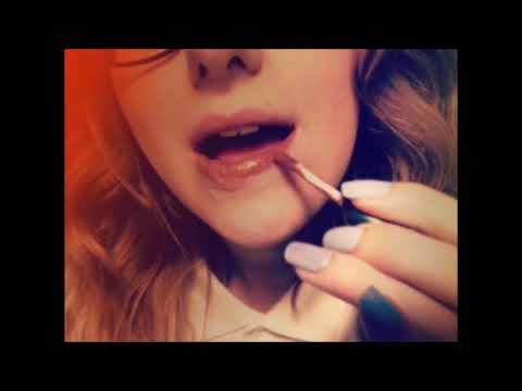 ASMR Lipgloss application (mouth sounds & lipsmacking)