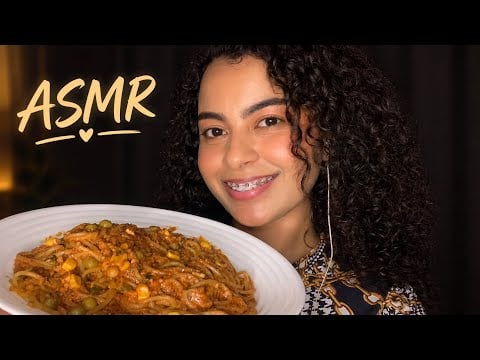 Asmr MUKBANG- Macarronada de sardinha. 