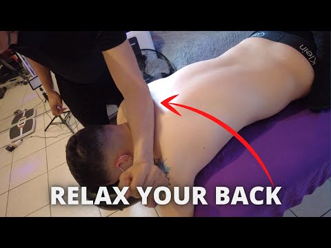 [ASMR] Back Massage at Home | Deep Relaxation Technique | No Talking