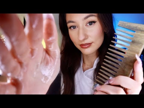 ASMR Extremely RELAXING Scalp Treatment & Massage | Soft Spoken Hair Wash & Oil Scalp Massage