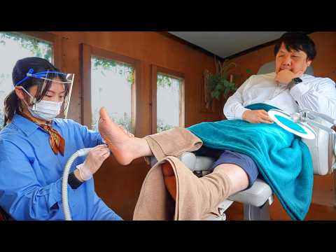 🚐(ASMR) Only in Japan: A Mobile Foot Care Salon on Wheels
