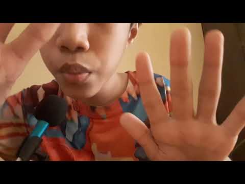 ASMR mouth sounds & tongue clicking (plucking,visual,hand movements)🌙
