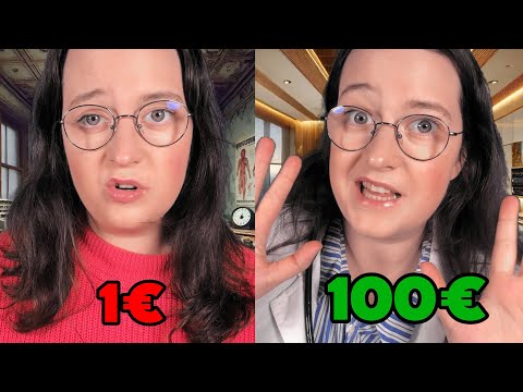 ASMR 1€ Arztbehandlung vs. 100€ Arztbehandlung 🩺💶