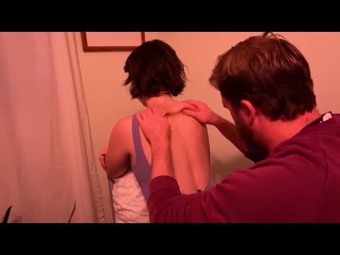 Stress Relieving ASMR Back Scratch Massage with Tools, No Talking ✨ [Real Person ASMR]