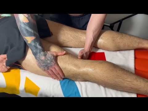 Relaxing ASMR leg massage | Boys only ASMR￼ | professional stress relief ￼